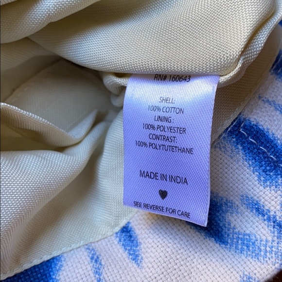 NWT Lu & Elle Blue, brown & Cream Laguna Tote - Picture 9 of 12